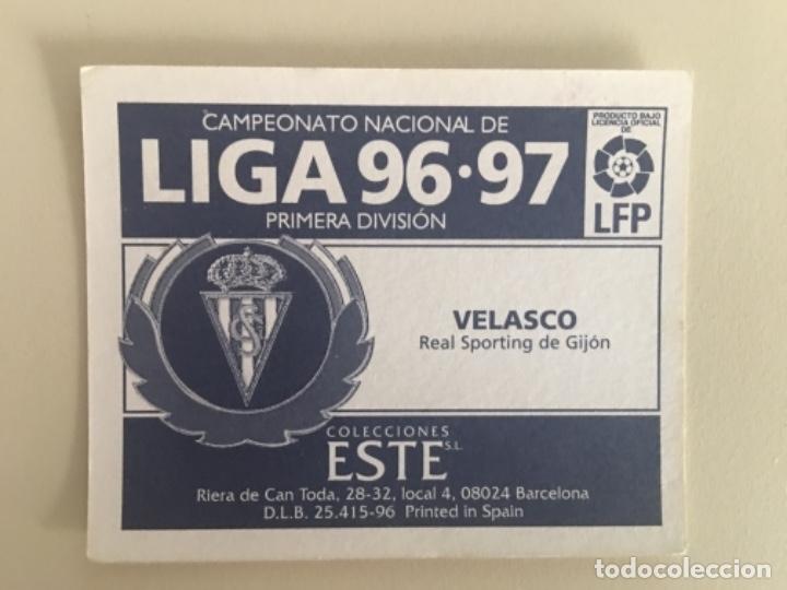 Cromos de f&uacute;tbol: Este 96-97 Velasco nunca pegado - Foto 2