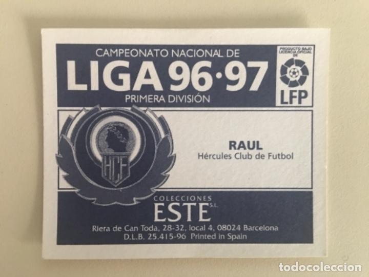 Cromos de f&uacute;tbol: Este 96-97 Ra&uacute;l nunca pegado - Foto 2