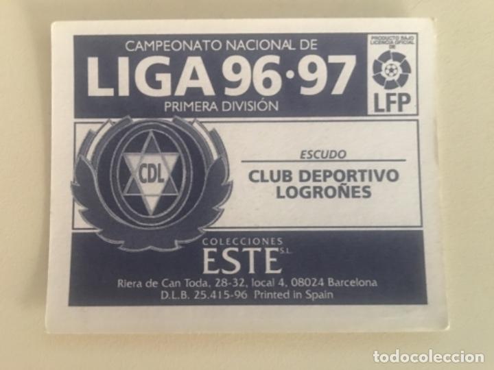 Cromos de f&uacute;tbol: Este 96-97 Escudo Logro&ntilde;&eacute;s nunca pegado - Foto 2