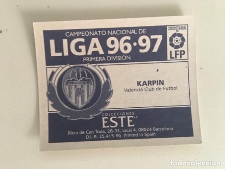Cromos de f&uacute;tbol: Este 96-97 Karpin nunca pegado - Foto 2