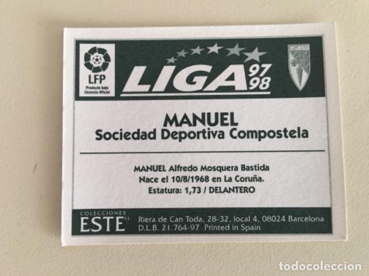 Cromos de f&uacute;tbol: Este 97-98 Manuel nunca pegado - Foto 2