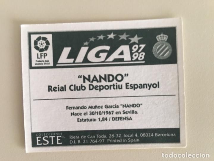 Cromos de f&uacute;tbol: Este 97-98 Nando nunca pegado - Foto 2