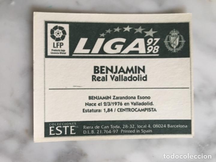 Cromos de f&uacute;tbol: Este 97-98 Benjamin nunca pegado - Foto 2