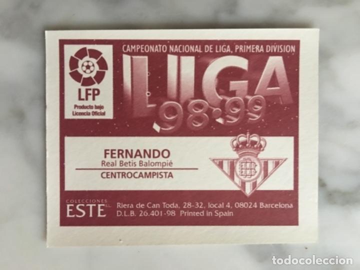 Cromos de f&uacute;tbol: Este 98-99 Fernando nunca pegado - Foto 2