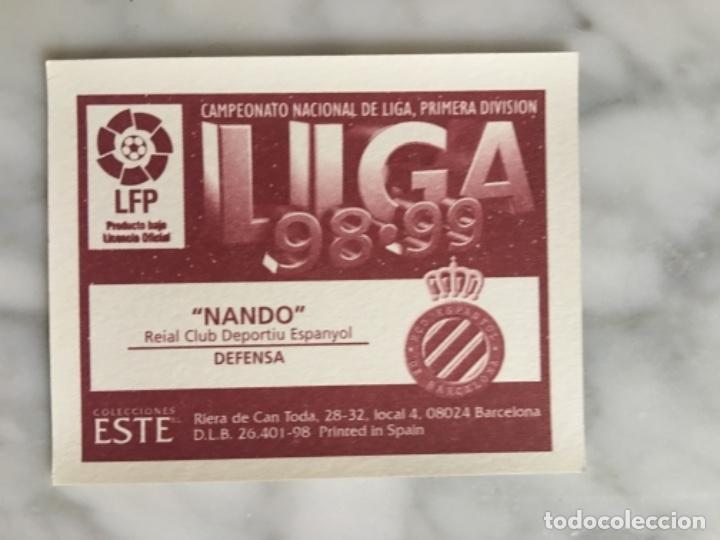Cromos de f&uacute;tbol: Este 98-99 Nando nunca pegado - Foto 2