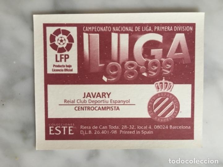 Cromos de f&uacute;tbol: Este 98-99 Javary nunca pegado - Foto 2