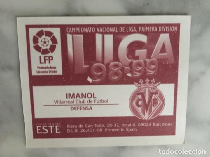 Cromos de f&uacute;tbol: Este 98-99 Imanol nunca pegado - Foto 2