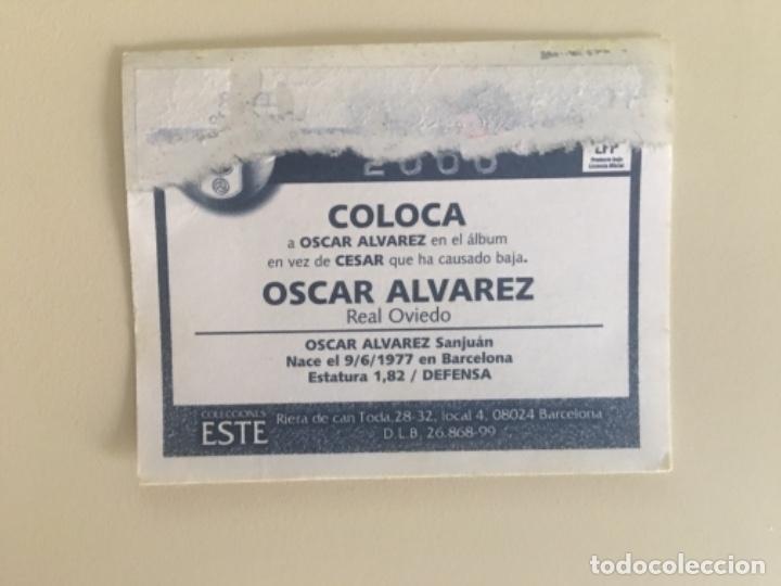 Cromos de f&uacute;tbol: Este 99-00 Oscar Alvarez coloca ventanilla - Foto 2