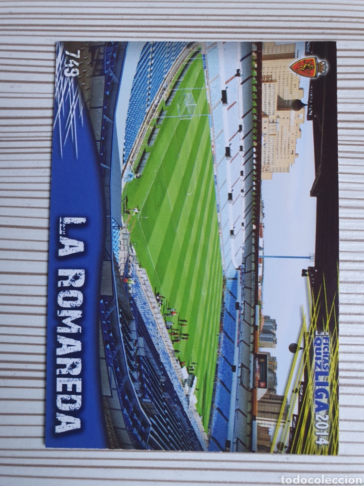 Cromos de F&uacute;tbol: 749 ESTADIO LA ROMAREDA MATE MUNDICROMO 2013 2014 PLATINUM 13 14