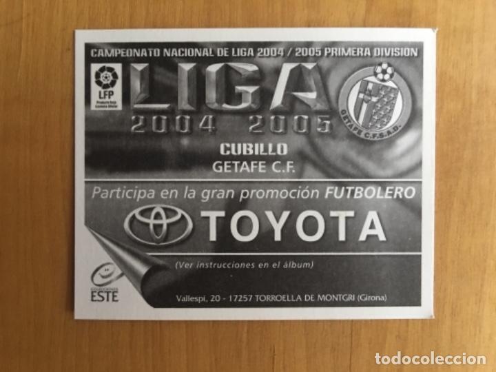 Cromos de f&uacute;tbol: Este 04-05 Cubillo nunca pegado - Foto 2