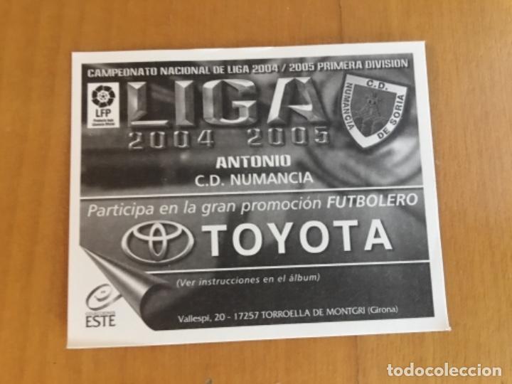 Cromos de f&uacute;tbol: Este 04-05 Antonio nunca pegado - Foto 2