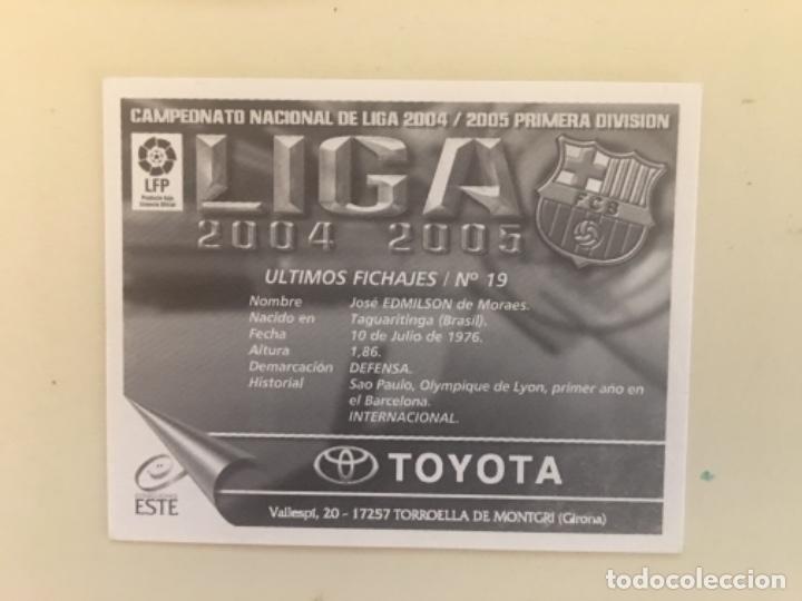 Cromos de f&uacute;tbol: Este 04-05 Edmilson fichaje nunca pegado - Foto 2