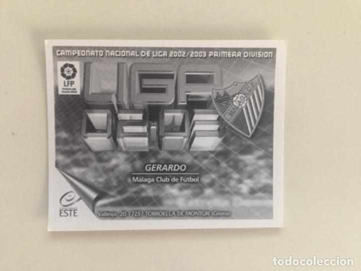 Cromos de f&uacute;tbol: Este 02-03 Gerardo nunca pegado - Foto 2