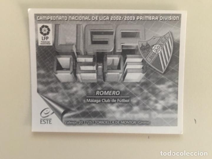 Cromos de f&uacute;tbol: Este 02-03 Romero nunca pegado - Foto 2