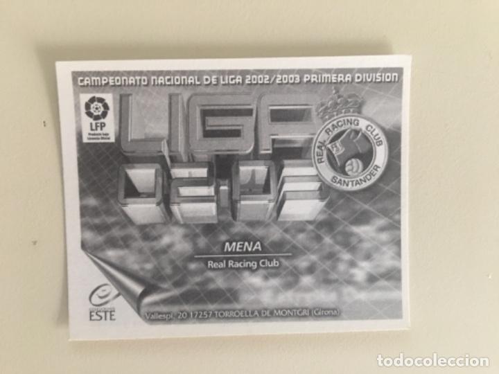 Cromos de f&uacute;tbol: Este 02-03 Mena nunca pegado - Foto 2