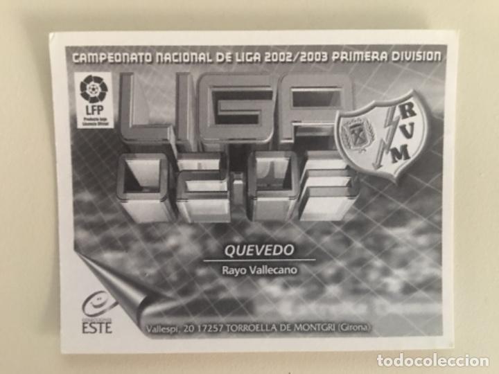 Cromos de f&uacute;tbol: Este 02-03 Quevedo nunca pegado - Foto 2
