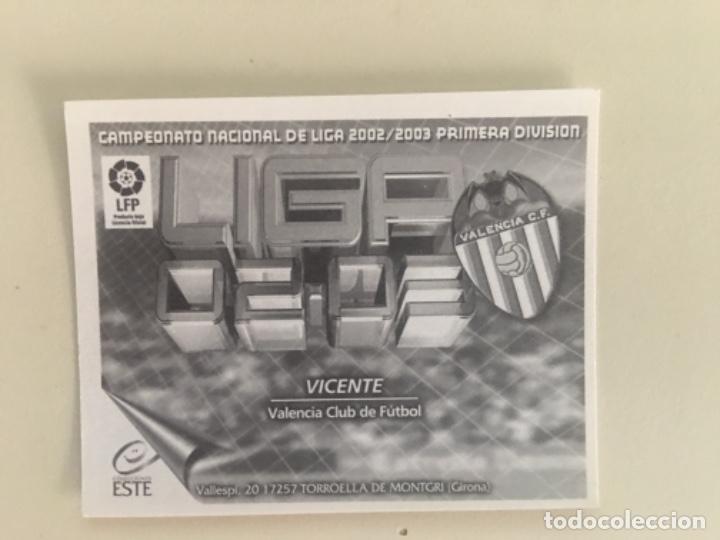 Cromos de f&uacute;tbol: Este 02-03 Vicente nunca pegado - Foto 2