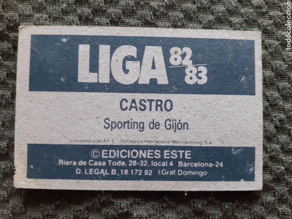 Cromos de f&uacute;tbol: EDICIONES ESTE 82 83 SPORTING GIJON CASTRO - Foto 2