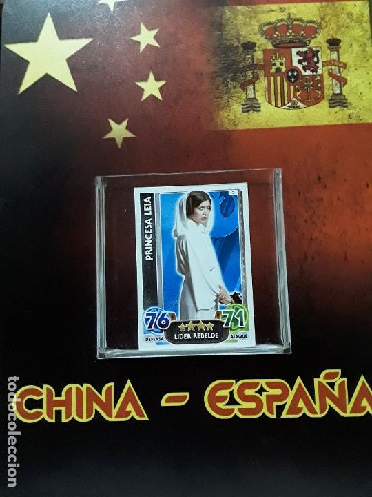 Cromos de f&uacute;tbol: STAR WARS FORCE ATTAX CROMO TOPPS N 2 ALIANZA REBELDE PRINCESA LEIA
