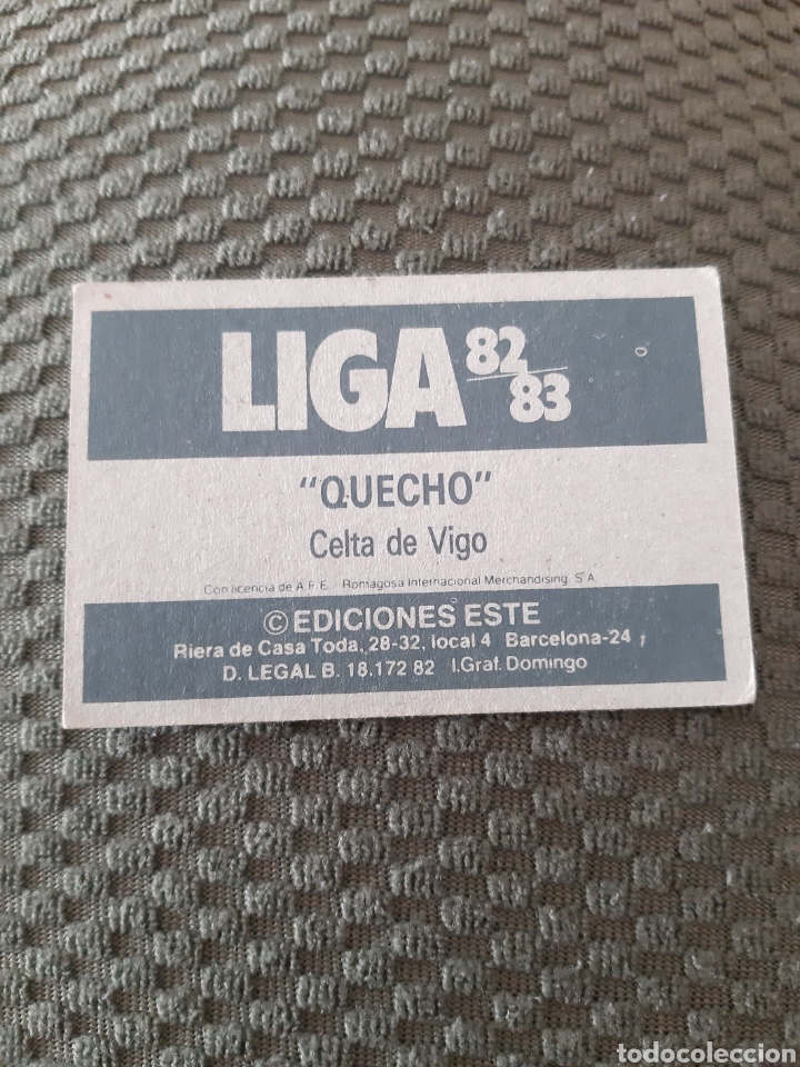 Cromos de f&uacute;tbol: EDICIONES ESTE 82 83 SIN PEGAR CELTA VIGO QUECHO - Foto 2