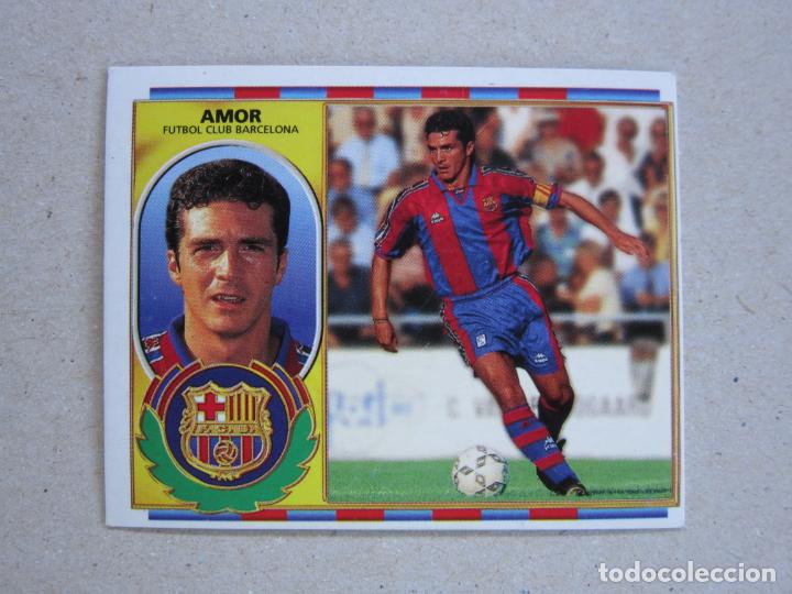 Cromos de f&uacute;tbol: ESTE 96 97 AMOR BARCELONA 1996 1997 NUNCA PEGADO