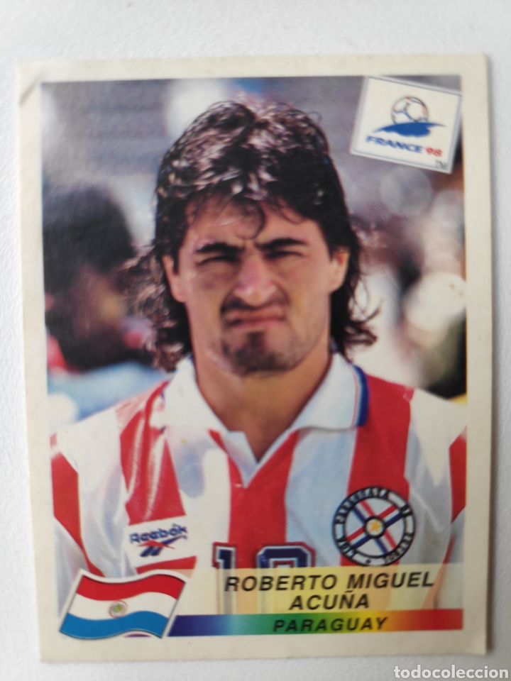 Figurine di Calcio: Cromo futbol Roberto Acu&ntilde;a Paraguay Mundial f&uacute;tbol Francia 98 panini