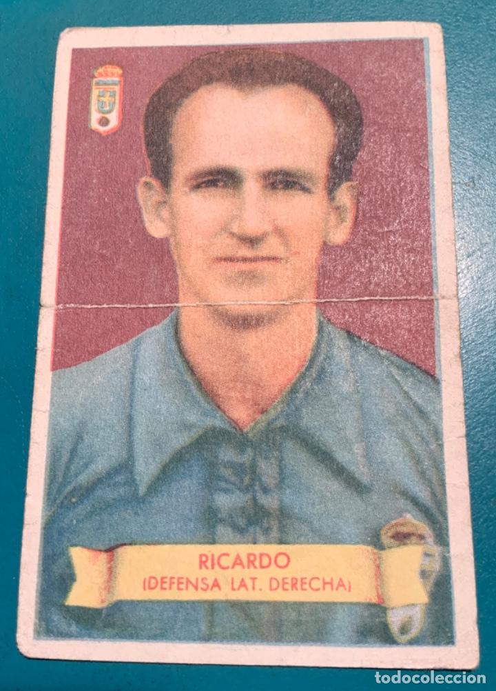 Cartes &agrave; collectionner de Football: CROMO F&Uacute;TBOL RICARDO DEFENSA LATERAL DERECHA OVIEDO TEMPORADA 1949-50