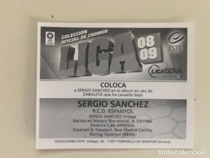 Cromos de f&uacute;tbol: Este 08-09 Sergio S&aacute;nchez nunca pegado - Foto 2