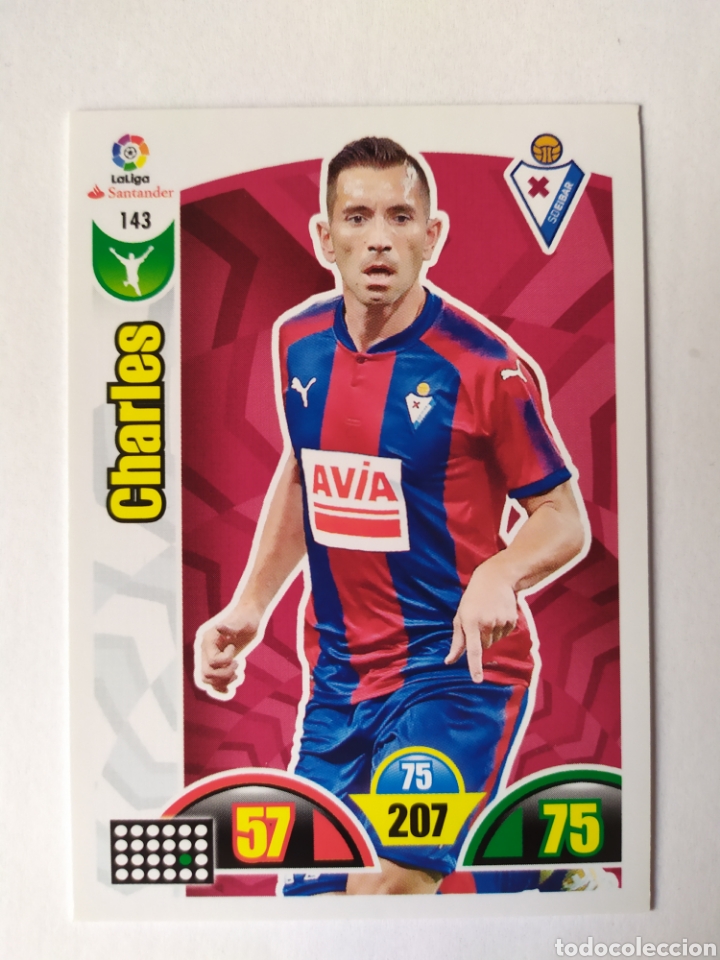 Cromos de f&uacute;tbol: Adrenalyn 2017 2018 panini Charles n&deg; 143 Eibar - Foto 1