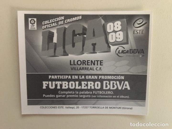 Cromos de f&uacute;tbol: Este 08-09 Llorente nunca pegado - Foto 2
