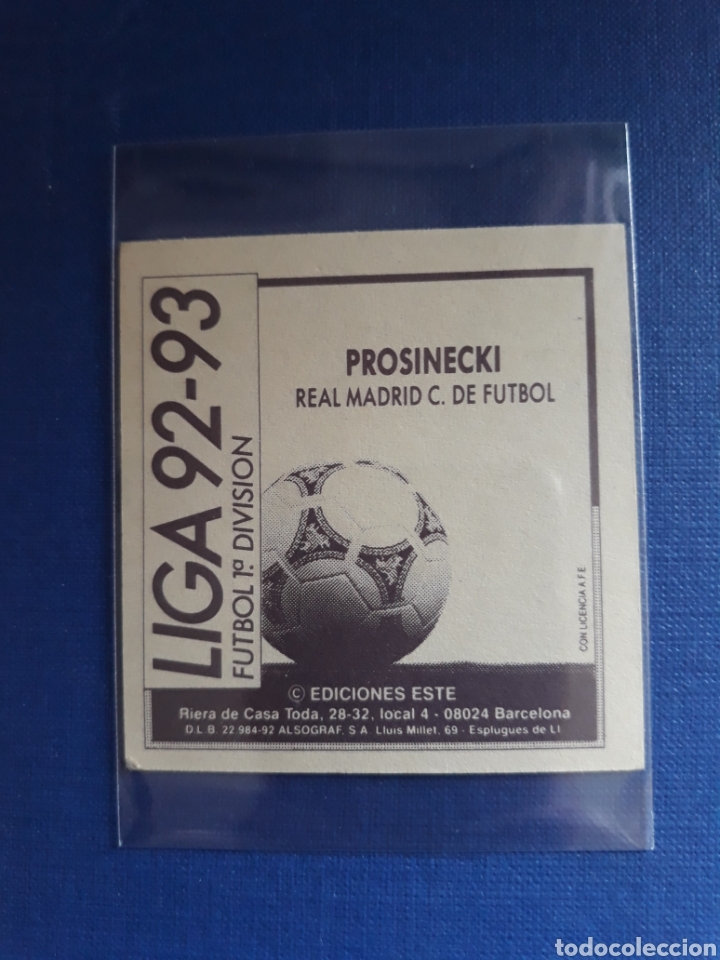 Cromos de f&uacute;tbol: Este 92-93 PROSINECKI - Foto 2
