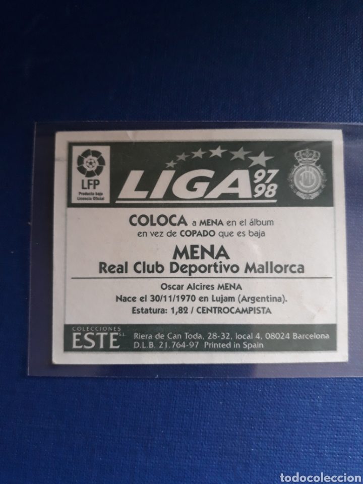 Cromos de f&uacute;tbol: Este 97-98 MENA ( R.C.D.Mallorca) - Foto 2