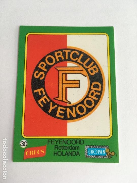 Cartes &agrave; collectionner de Football: 8. CROMO CROPAN N 30 FEYENOOR.