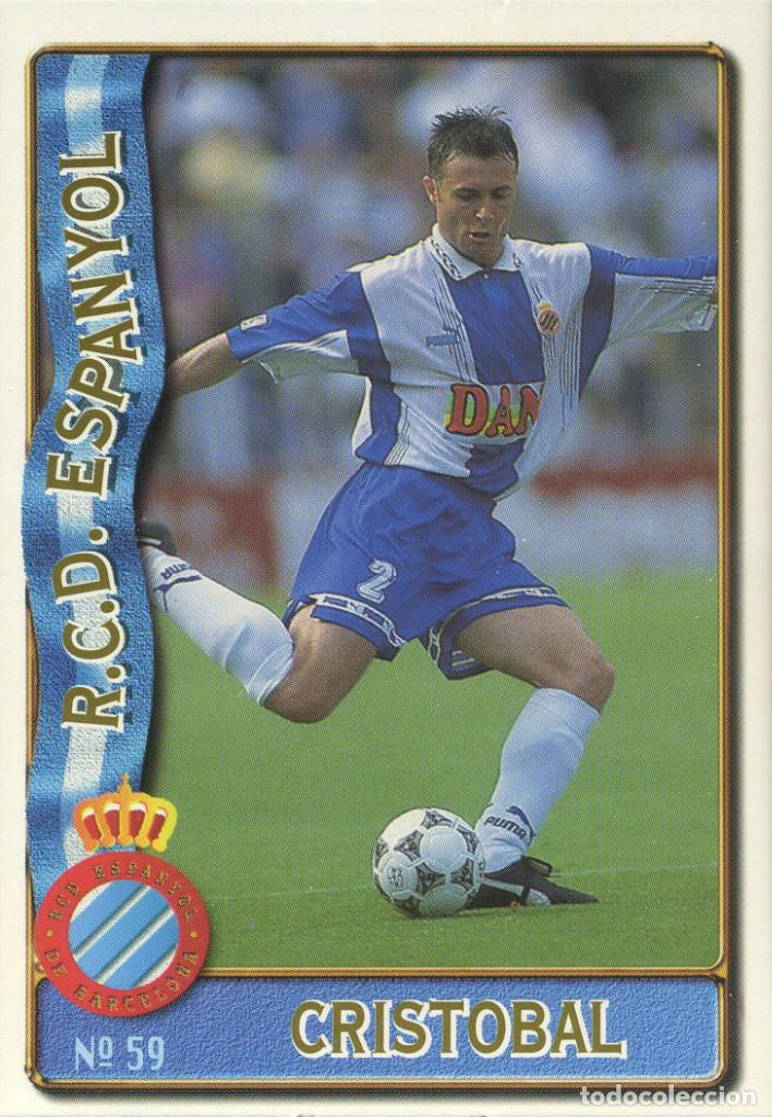 Cromos de f&uacute;tbol: FICHAS DE LA LIGA 1996-97 N&ordm; 059 CRISTOBAL - R.C.D. ESPANYOL - Foto 1