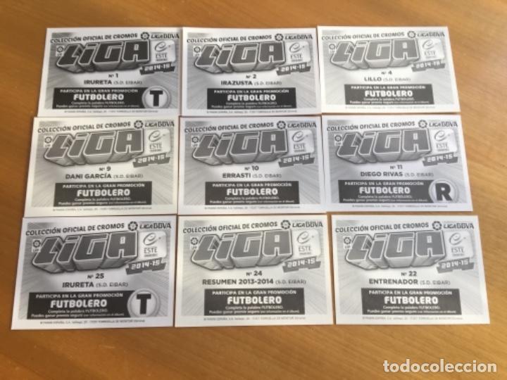 Cromos de f&uacute;tbol: Este 14-15 lote 9 cromos &Eacute;ibar nunca pegados - Foto 2