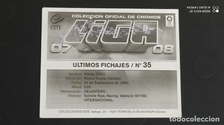 Cromos de f&uacute;tbol: FICHAJE 35 ZIGIC VALENCIA ESTE 07 08 2007 2008 - Foto 2