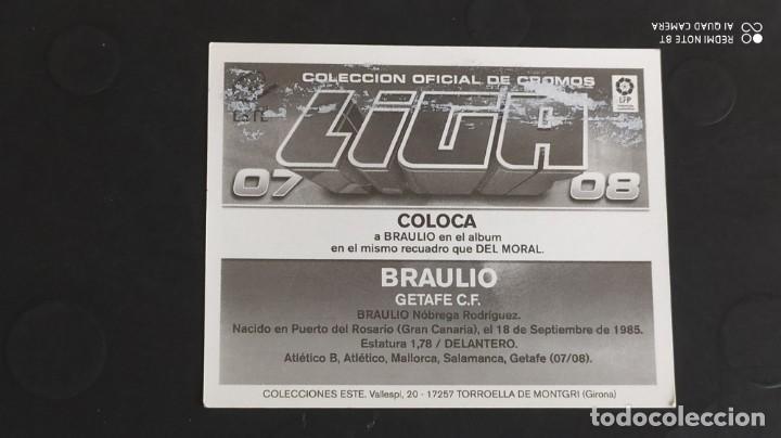 Cromos de f&uacute;tbol: COLOCA BRAULIO GETAFE ESTE 07 08 2007 2008 - Foto 2
