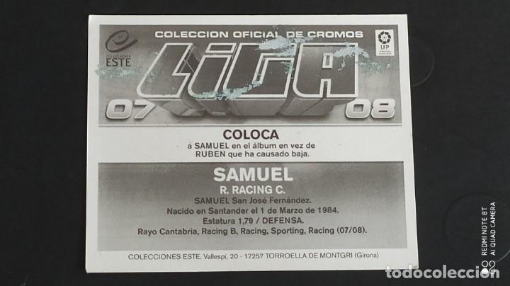 Cromos de f&uacute;tbol: COLOCA SAMUEL RACING SANTANDER ESTE 07 08 2007 2008 - Foto 2