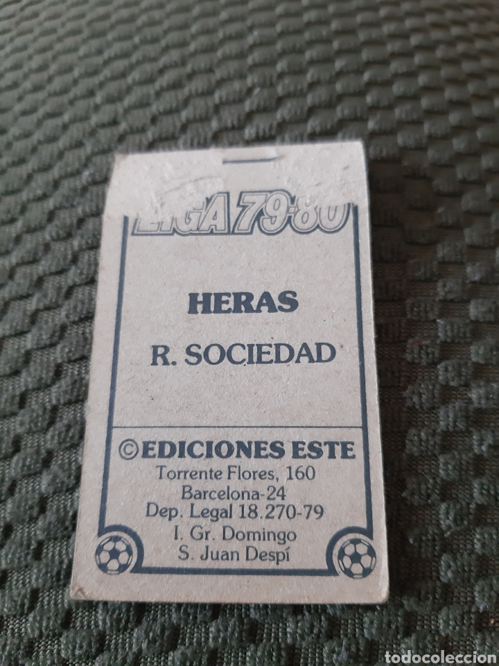 Cromos de f&uacute;tbol: EDICIONES ESTE 79 80 HERAS REAL SOCIEDAD - Foto 2