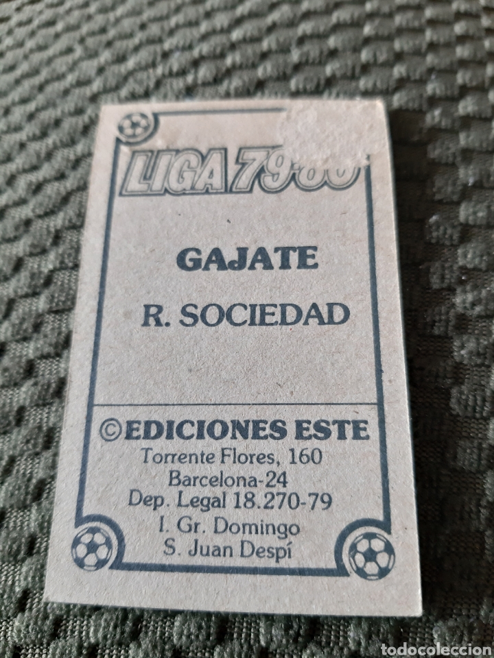 Cromos de f&uacute;tbol: EDICIONES ESTE 79 80 GAJATE REAL SOCIEDAD - Foto 2