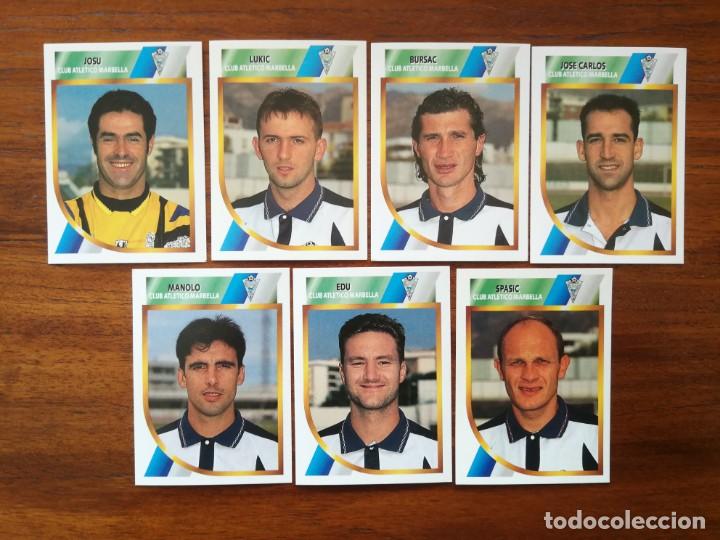 Fu&szlig;ball-Sticker: CLUB ATLETICO MARBELLA - ESTE - LIGA 94/95 2a divisi&oacute;n - 7 cromos diferentes nuevos