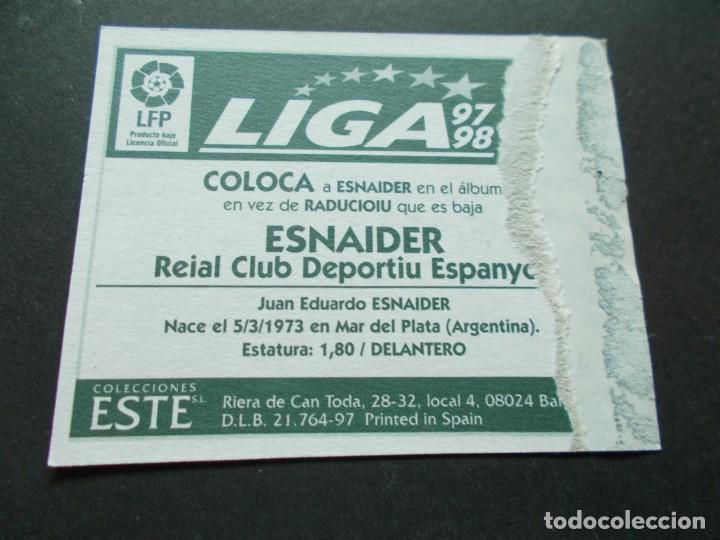 Cromos de f&uacute;tbol: ESTE  97-98  COLOCA  ESNAIDER  ESPA&Ntilde;OL  VENTANILLA - Foto 2