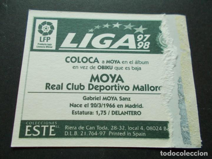 Cromos de f&uacute;tbol: ESTE 97-98  COLOCA  MOYA  MALLORCA  VENTANILLA - Foto 2