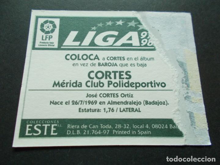 Cromos de f&uacute;tbol: ESTE 97-98  COLOCA  CORTES  MERIDA  VENTANILLA - Foto 2
