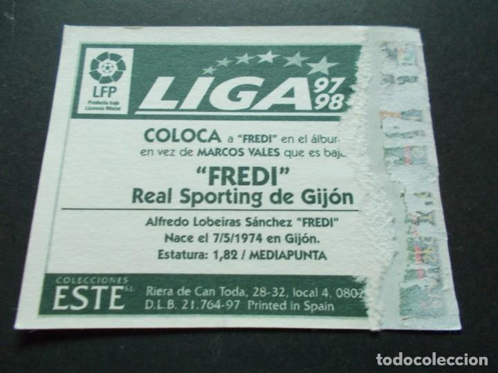Cromos de f&uacute;tbol: ESTE 97-98  COLOCA  FREDI  SPORTING  VENTANILLA - Foto 2