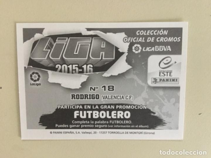 Cromos de f&uacute;tbol: Este 15-16 Rodrigo nunca pegado - Foto 2