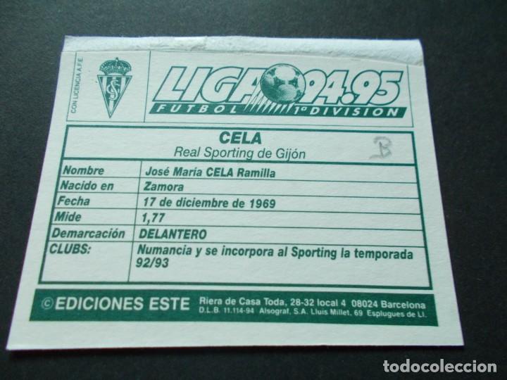 Cromos de f&uacute;tbol: ESTE 94-95  BAJA  CELA  SPORTING  VENTANILLA - Foto 2