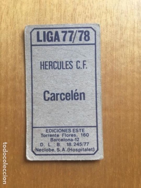 Cromos de f&uacute;tbol: Este 77-78 Carcelen sin pegar - Foto 2