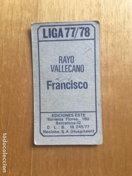 Cromos de f&uacute;tbol: Este 77-78 Francisco sin pegar - Foto 2