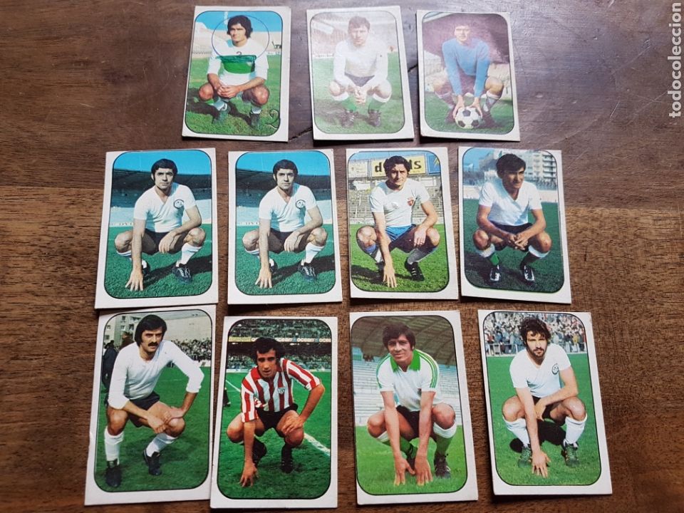 Football Stickers: Lote 11 cromos futbol ediciones este liga 76 77